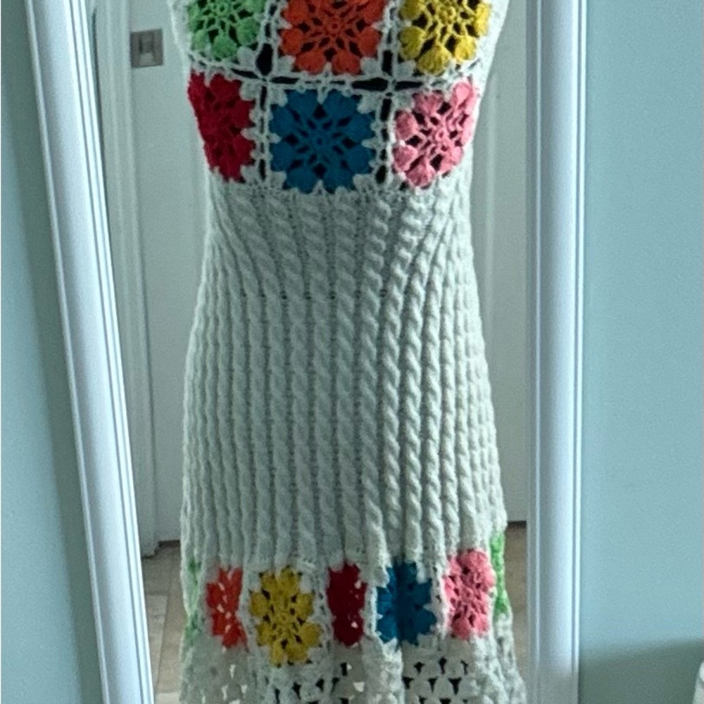 Colorful Crochet Knit Dress - Picture 6 of 8